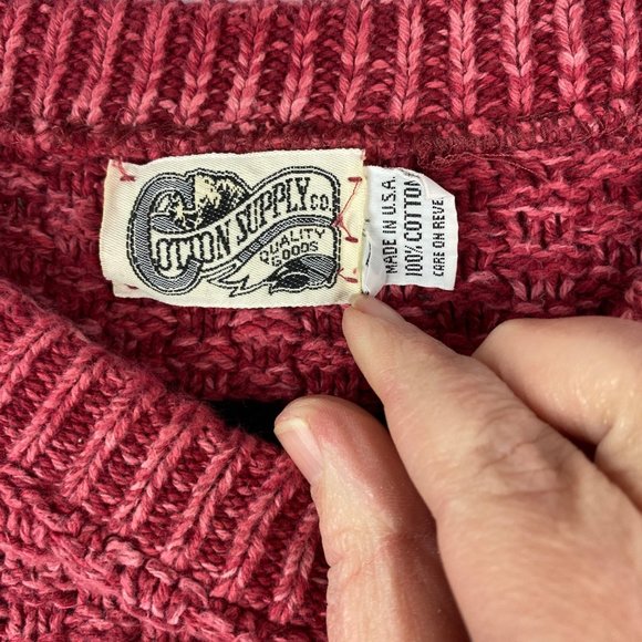 Cotton Supply Maroon Vintage‎ Sweater Size Large - Picture 2 of 4